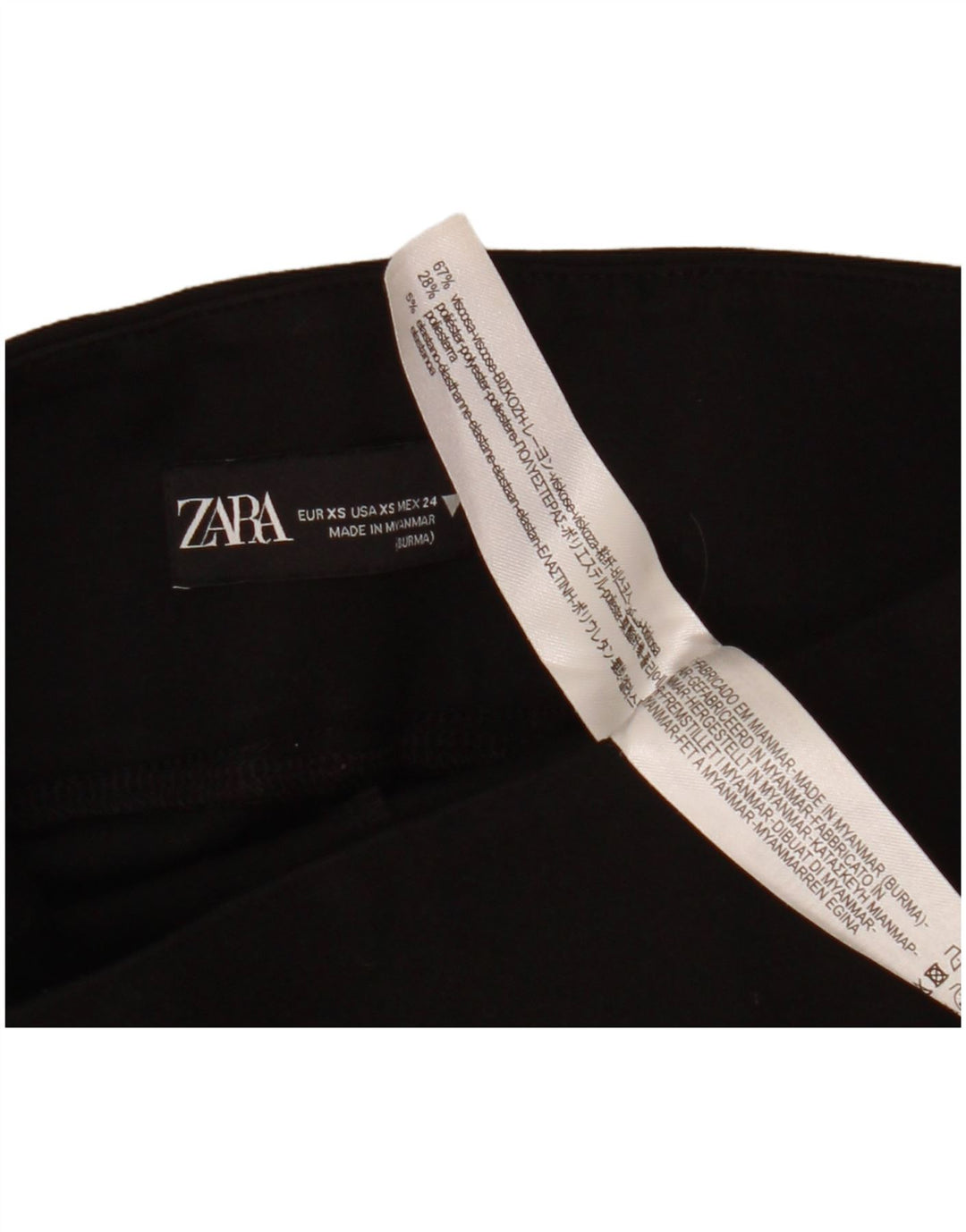 Legginsy damskie Zara UK 6 XS Czarna wiskoza