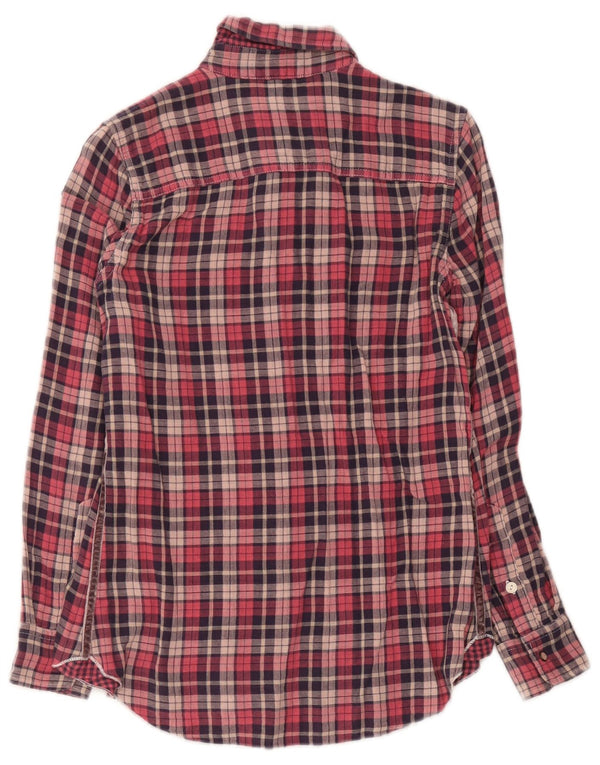 Damska koszula flanelowa Replay Boy Fit Graphic UK 10 w małą czerwoną kratkę