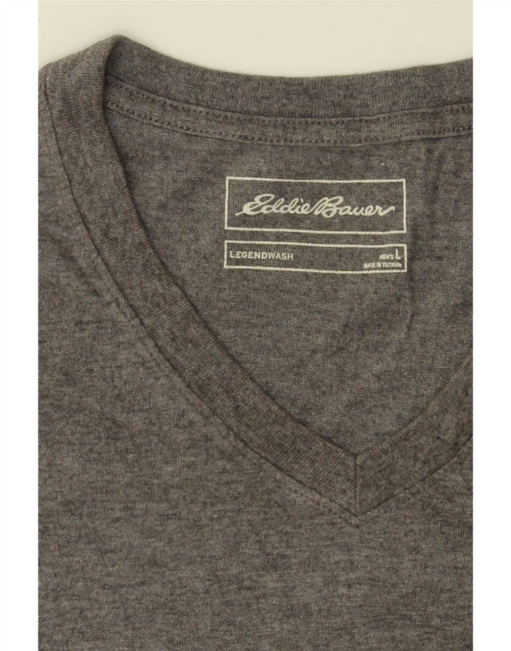 EDDIE BAUER Mens T-Shirt Top Large Grey Cotton Vintage Eddie Bauer and Second-Hand Eddie Bauer from Messina Hembry 