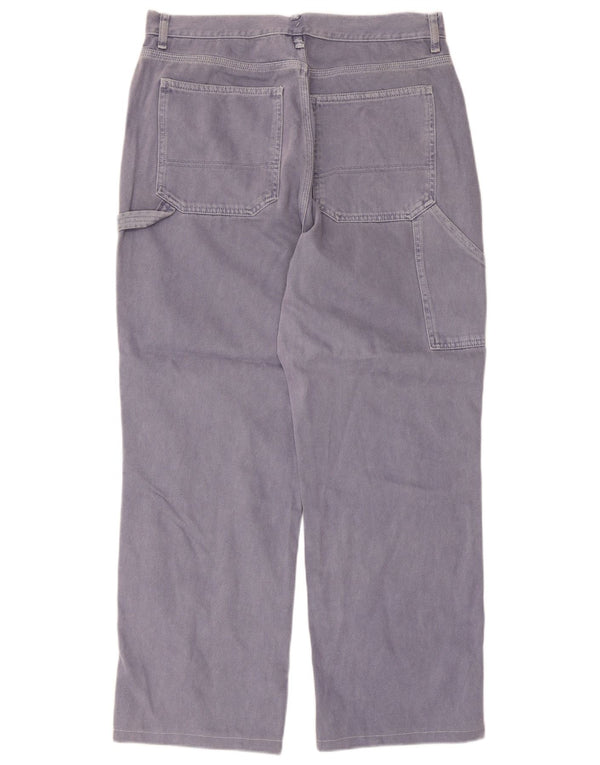 Damskie proste spodnie cargo Topshop UK 16 W34 L28 Fioletowa bawełna