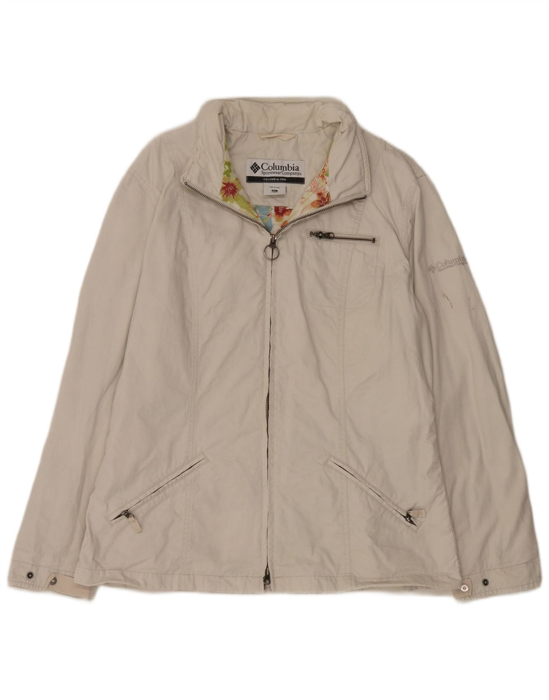Damska kurtka bomberka Columbia UK 18 XL, biała bawełna