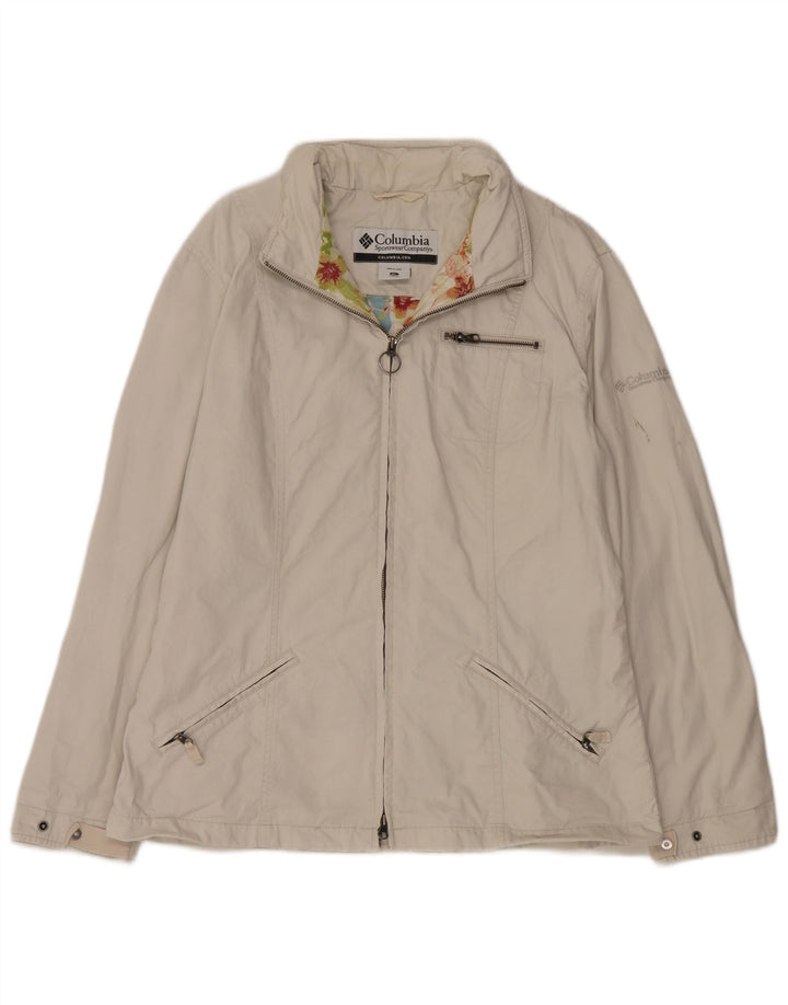 Damska kurtka bomberka Columbia UK 18 XL, biała bawełna