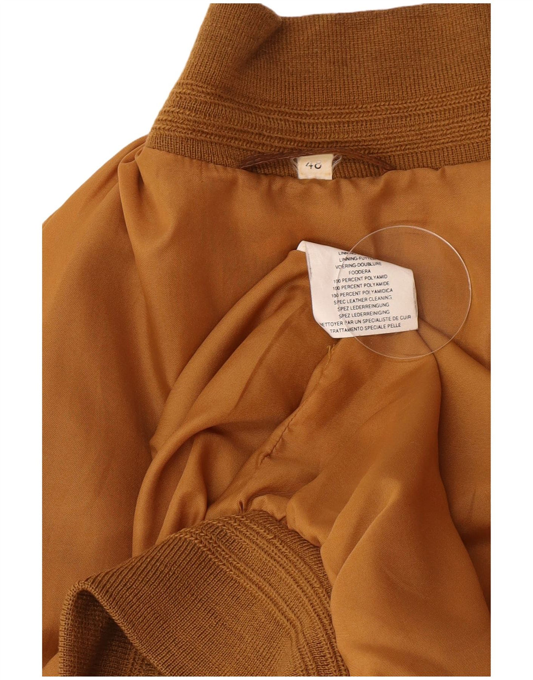Vintage męska zamszowa kurtka bomber IT 48 średnio brązowa skóra
