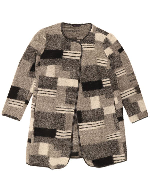 Sweter damski Marks & Spencer Longline Cardigan UK 12, średni szary w kratkę