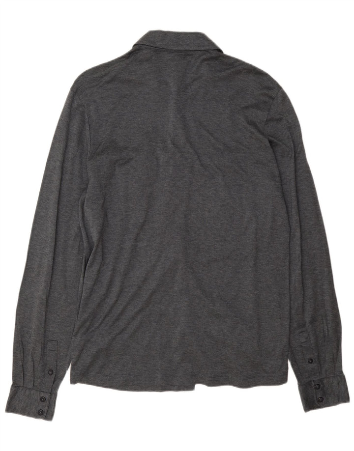 Męska koszula slim fit Hugo Boss, duża, szara, bawełniana