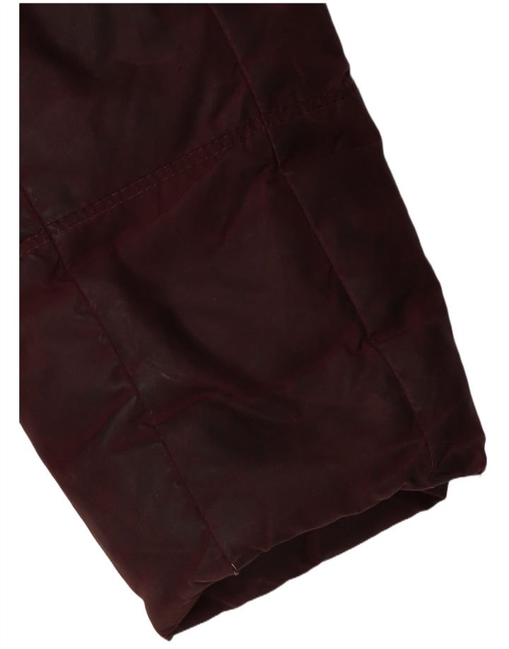 Damska wyściełana kurtka z kapturem Tommy Hilfiger UK 10 Small Burgundowy poliester
