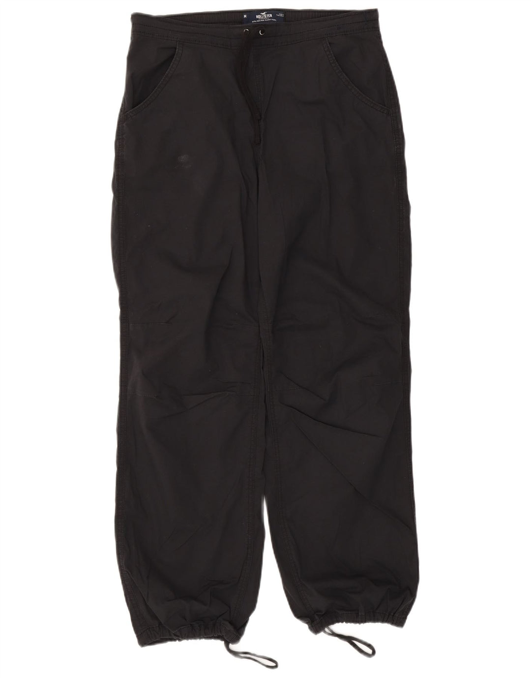 Damskie spodnie dresowe Hollister Joggers, średnia czarna bawełna