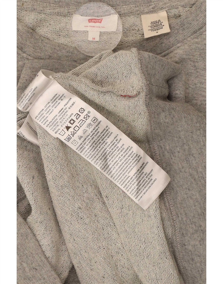 Damski sweter oversize Levi's z grafiką UK 14, średni szary, nakrapiany