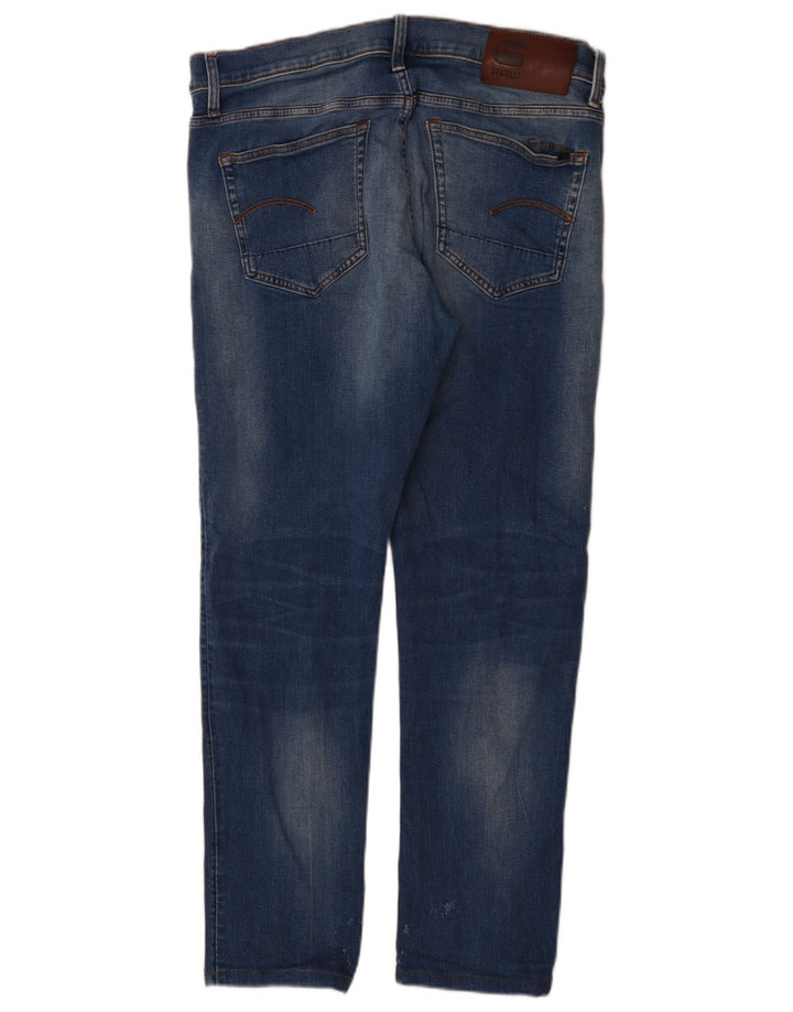 Męskie jeansy slim G-Star W34 L32 Niebieskie bawełniane