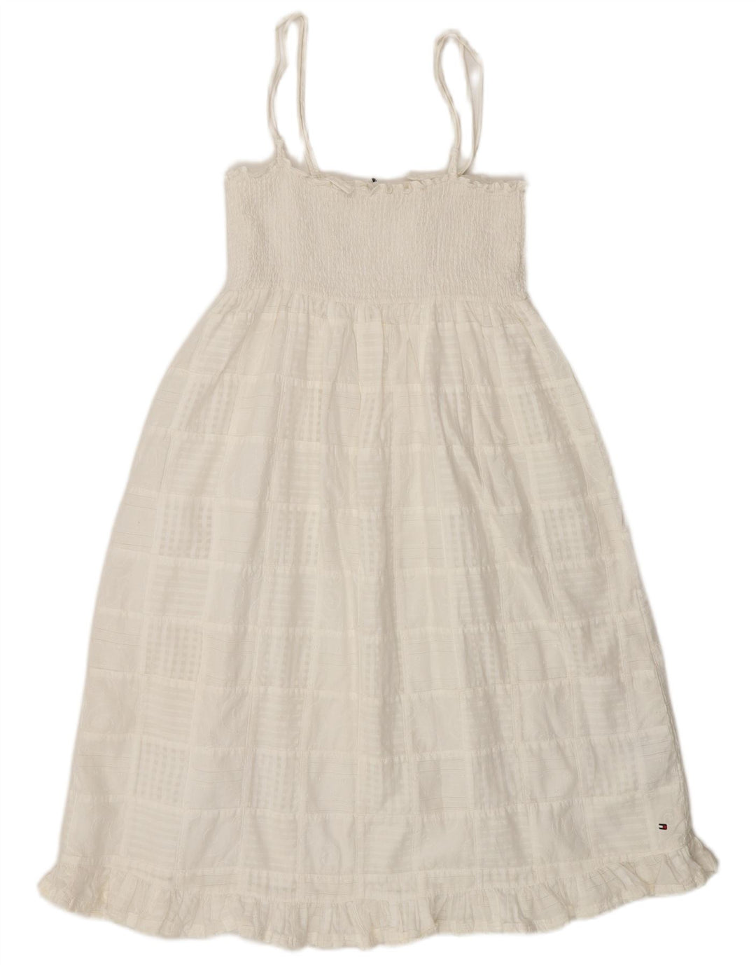 Damska sukienka letnia Tommy Hilfiger UK 8, mała, bawełniana w białą kratkę