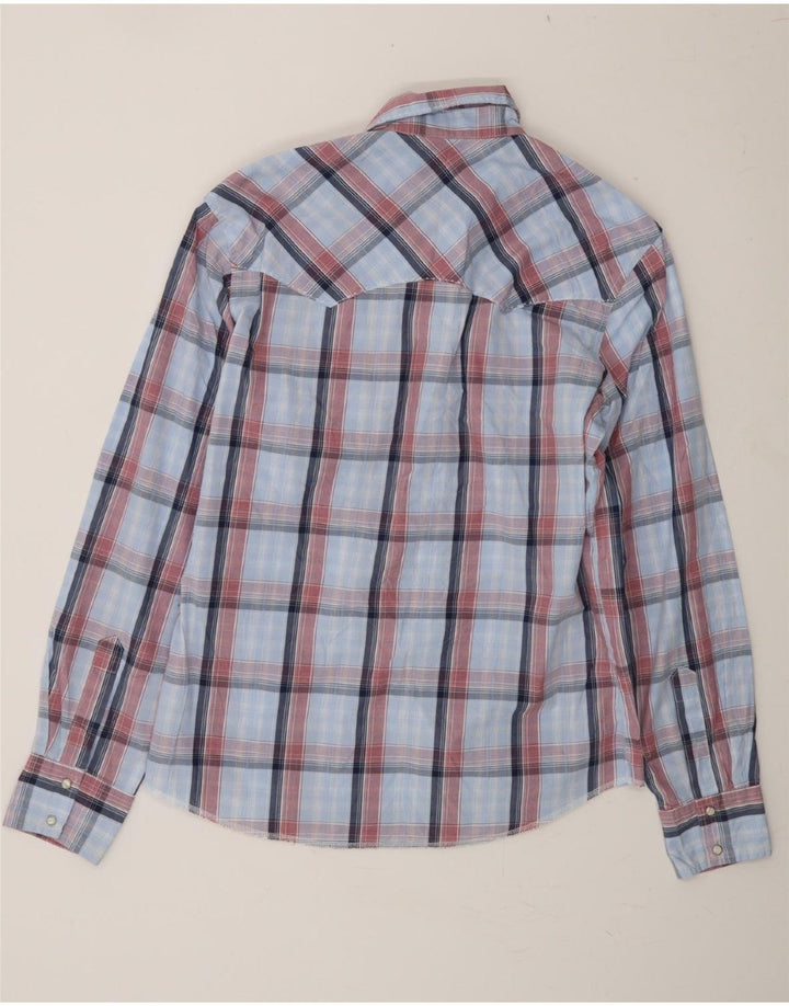 WRANGLER Mens Shirt Medium Blue Check Cotton Vintage Wrangler and Second-Hand Wrangler from Messina Hembry 