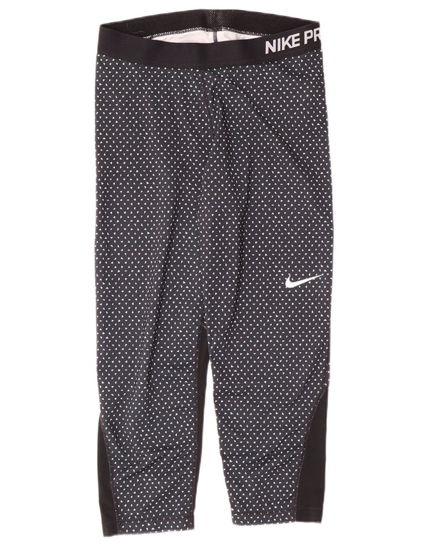 Damskie legginsy Nike Dri Fit Graphic UK 14, duże, granatowe, sportowe w cętki
