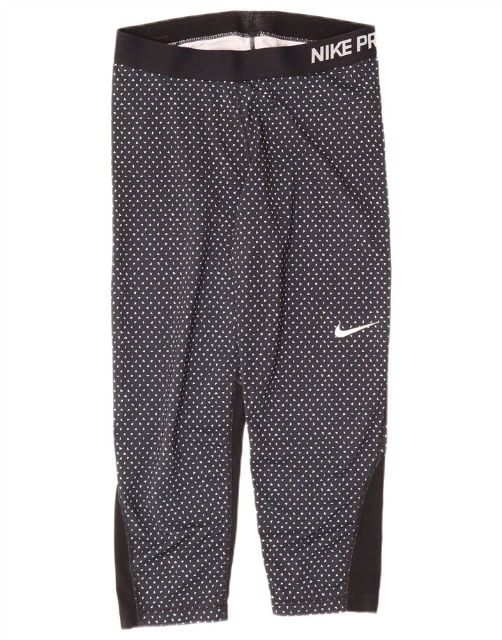 Damskie legginsy Nike Dri Fit Graphic UK 14, duże, granatowe, sportowe w cętki