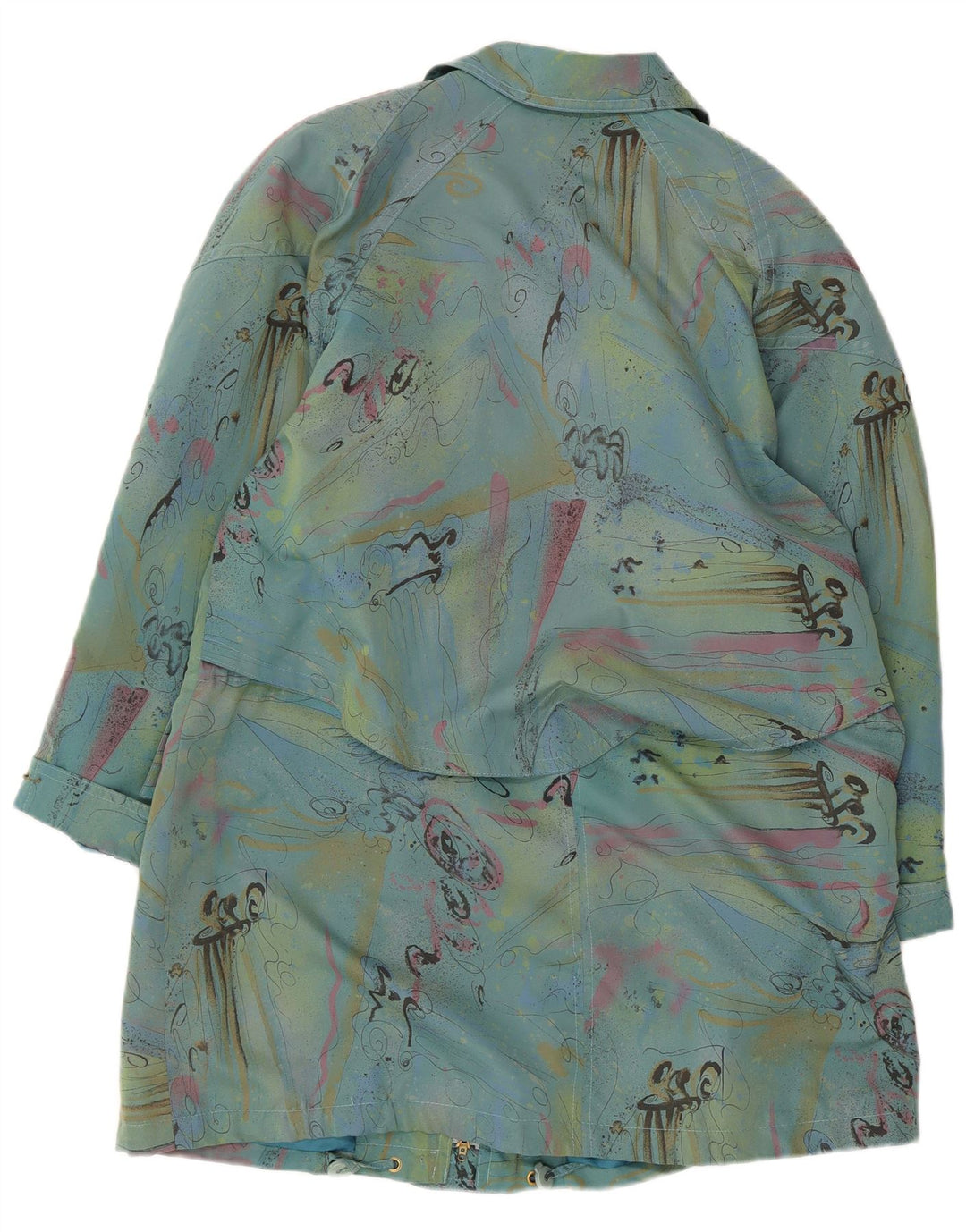 Damski płaszcz oversize VALMELINE EU 36 w małych niebieskich blokach kolorów