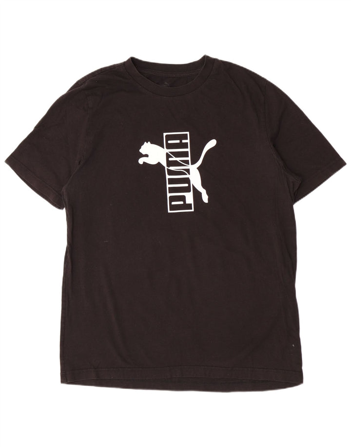 Męski T-shirt z grafiką Puma, duży, czarny
