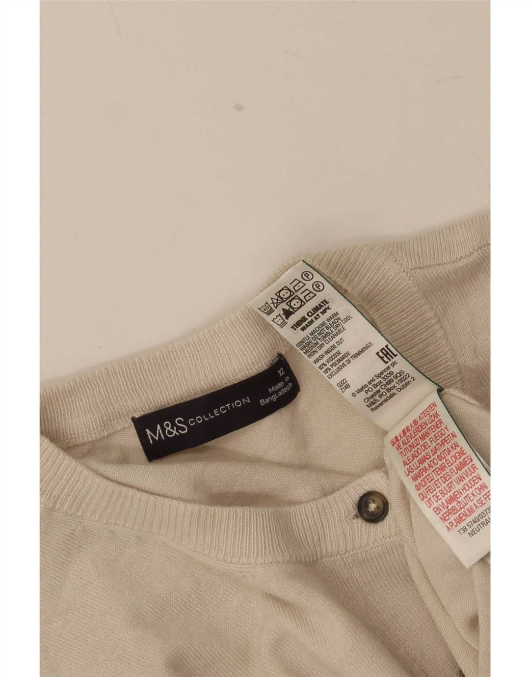 Sweter damski Marks & Spencer UK 12, średni beż, wiskoza