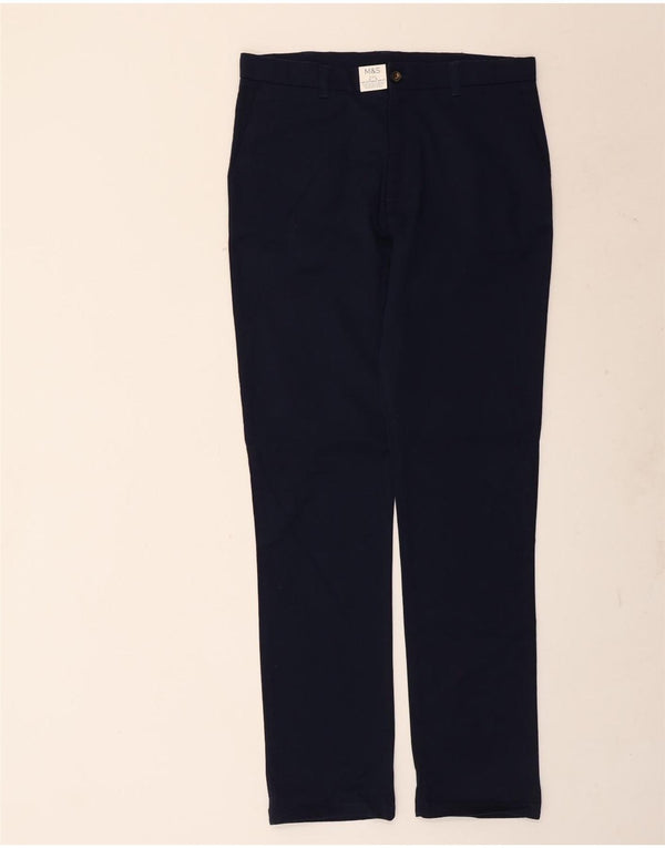 Marks & Spencer Spodnie Chino chłopięce slim 14-15 lat W34 L30 granatowe