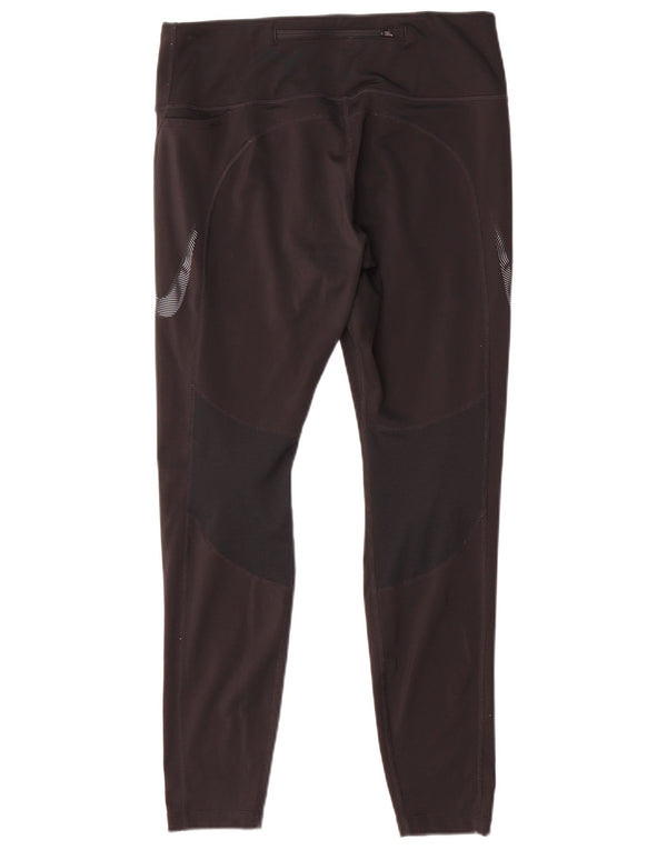 Damskie legginsy Nike Graphic UK 14, duże, czarne, poliestrowe