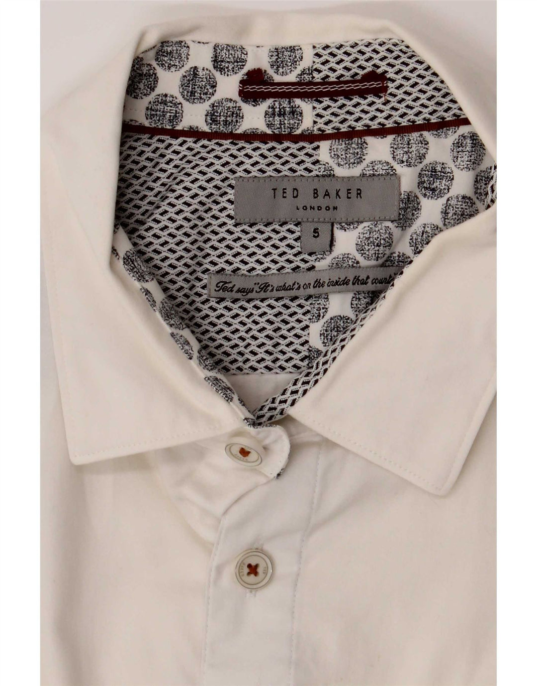 Koszula męska Ted Baker, rozmiar 5 XL, biała, bawełniana