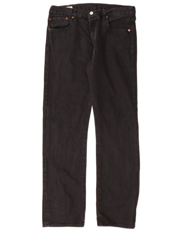 Męskie jeansy LEVI'S 501 Straight W33 L32 Czarne bawełniane