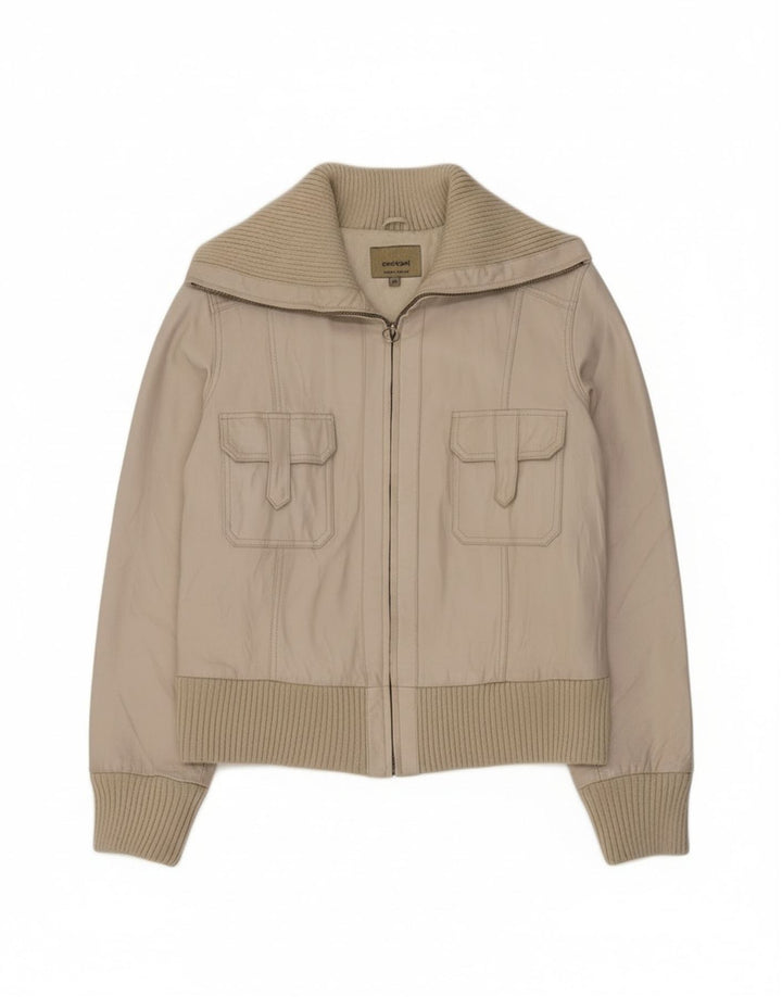 Conbipel Damska kurtka skórzana IT 48 XL Biała skóra