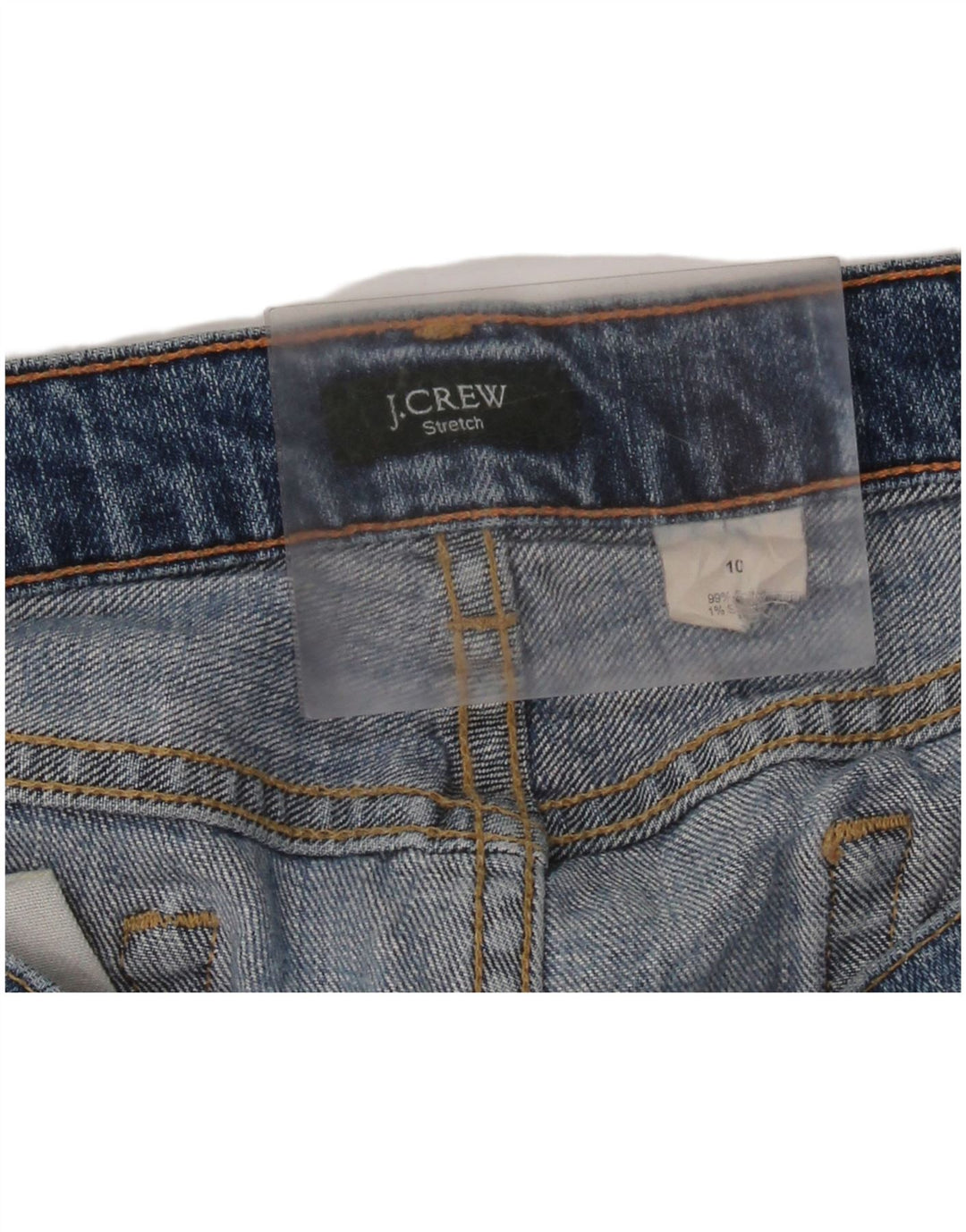 J. CREW Damskie proste dżinsy US 10 duże W34 L29 niebieskie