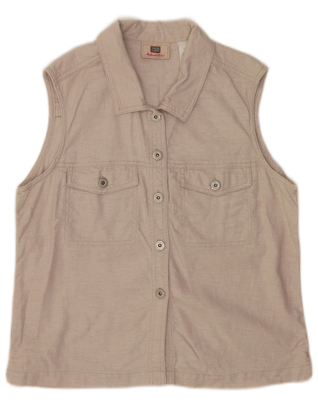 Damska bluzka bez rękawów Faded Glory UK 16, duża, szara lniana