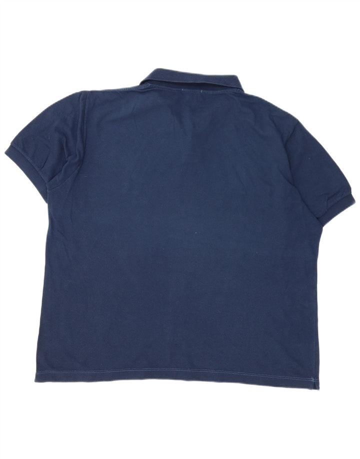 Męska koszulka polo Trussardi, duża, granatowa, bawełniana