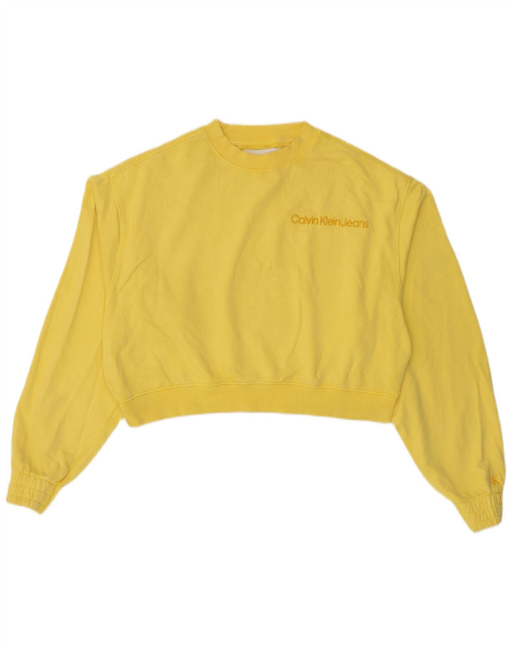 Damska bluza oversize Calvin Klein Jeans UK 16, duża, żółta