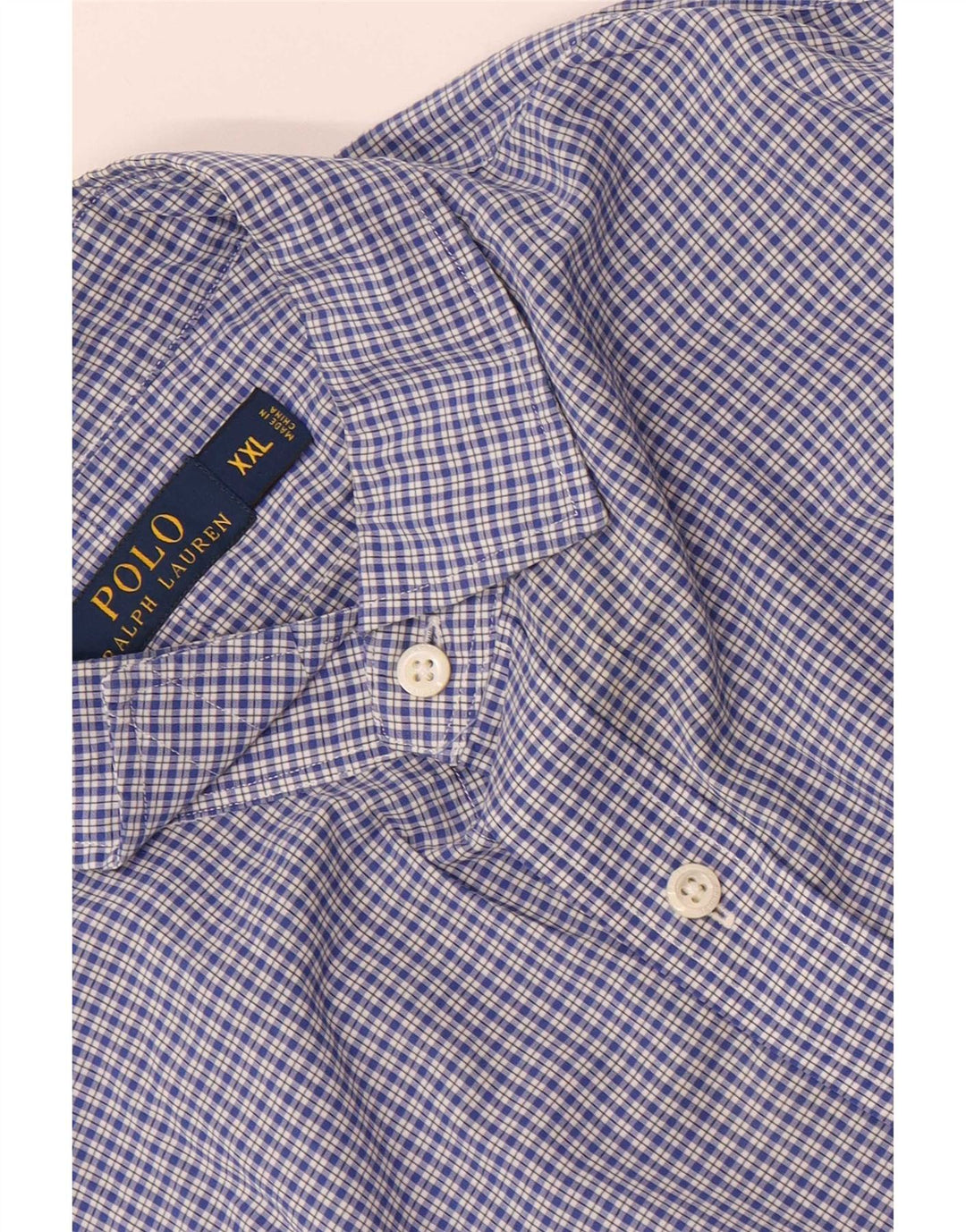 Koszula męska Polo Ralph Lauren 2XL, bawełniana niebieska kratka