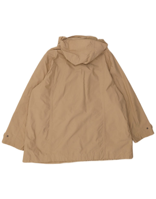 Damska kurtka przeciwdeszczowa z kapturem L.L.Bean UK 20 2XL beżowa