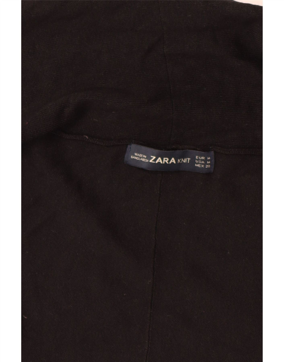 Sweter damski Zara z otwartym kardiganem UK 12, średni czarny