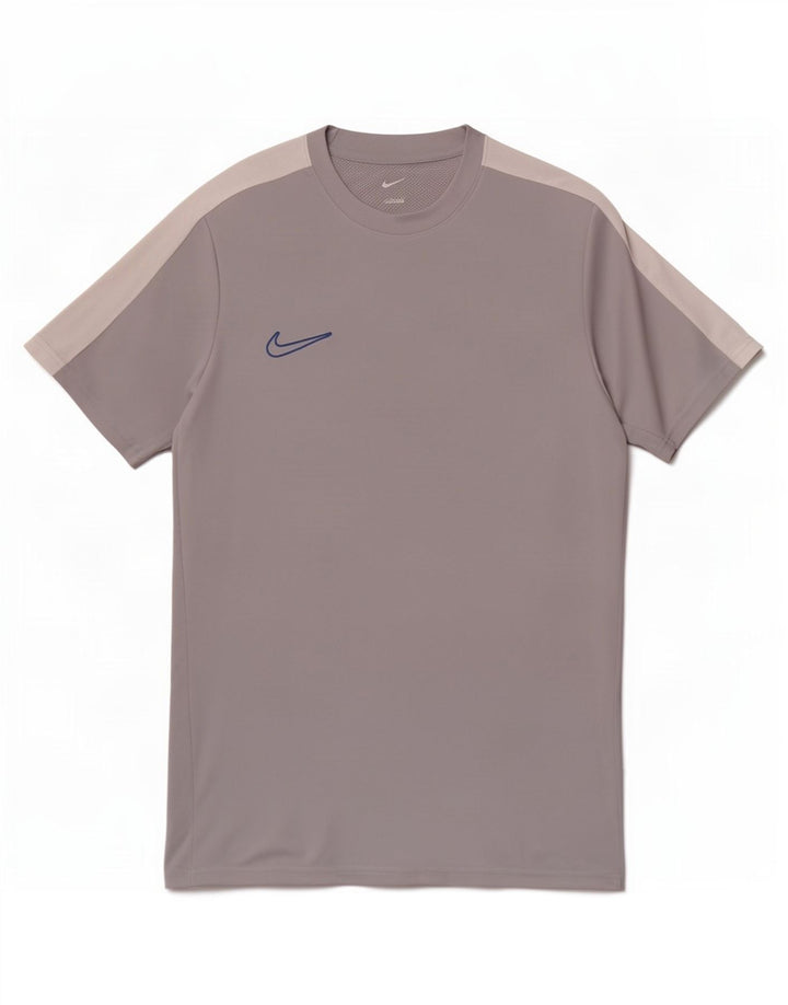 Męski T-shirt Nike Dri Fit Slim Top, duży szary poliester z blokami kolorów