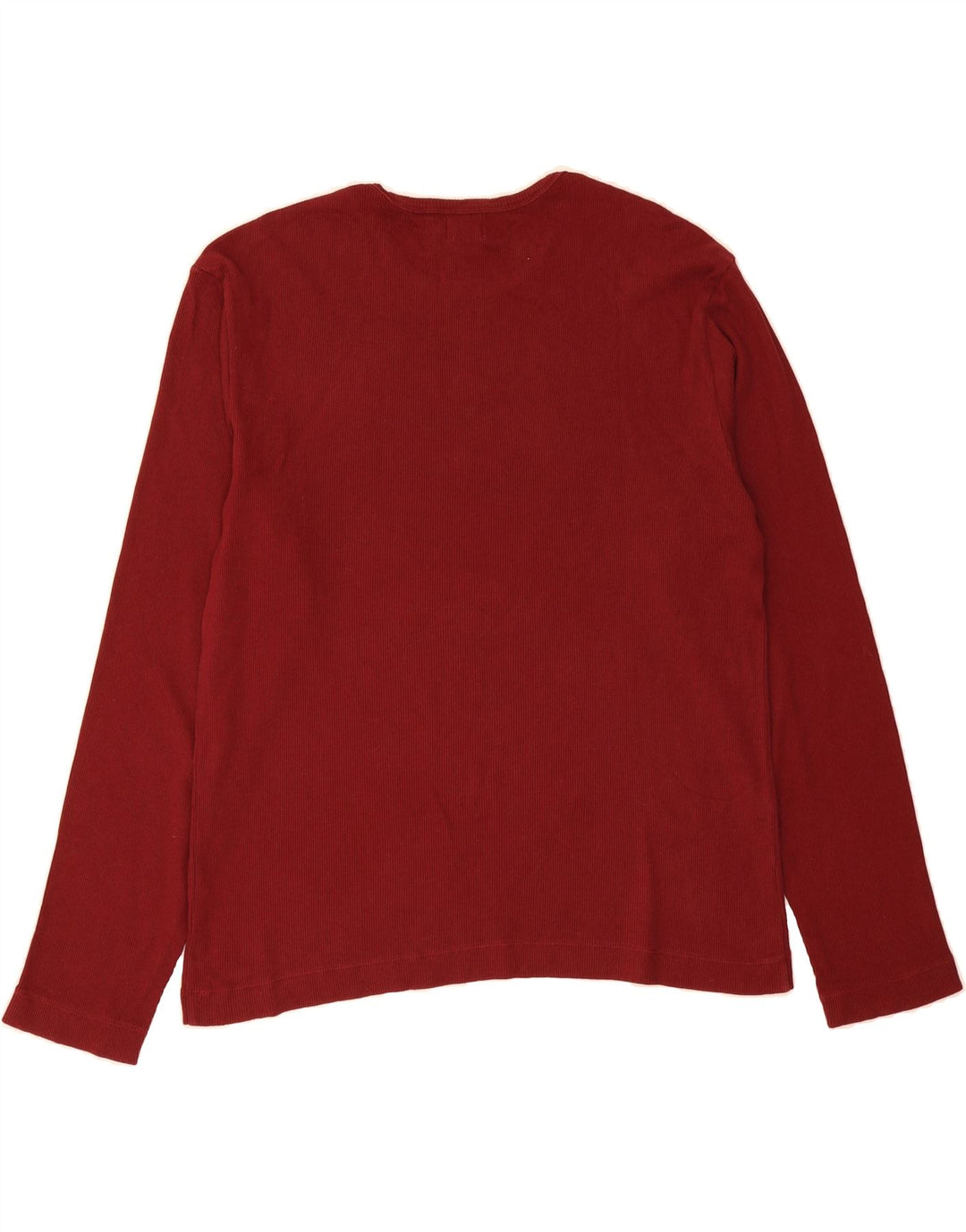 CALVIN KLEIN JEANS Mens Top Long Sleeve 2XL Maroon Cotton Vintage Calvin Klein Jeans and Second-Hand Calvin Klein Jeans from Messina Hembry 