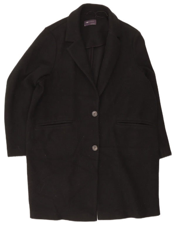 Marks & Spencer Płaszcz damski UK 20 2XL Czarny poliester