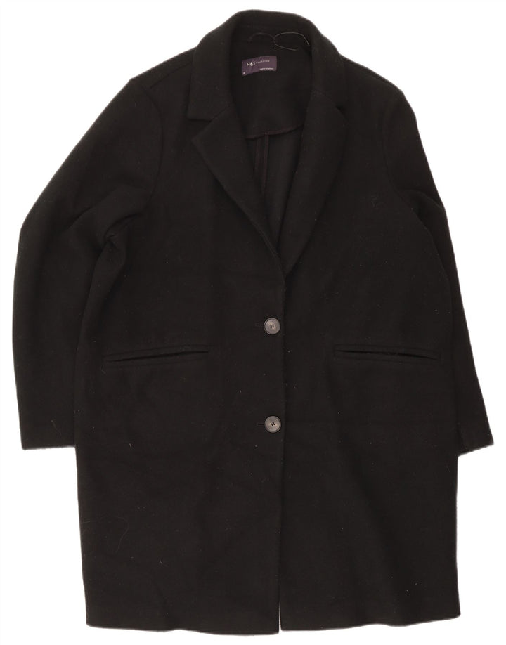 Marks & Spencer Płaszcz damski UK 20 2XL Czarny poliester