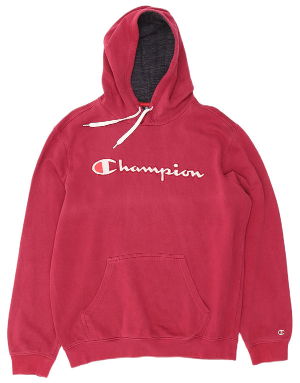 Męski sweter z kapturem Champion Graphic, duży, różowy, bawełniany