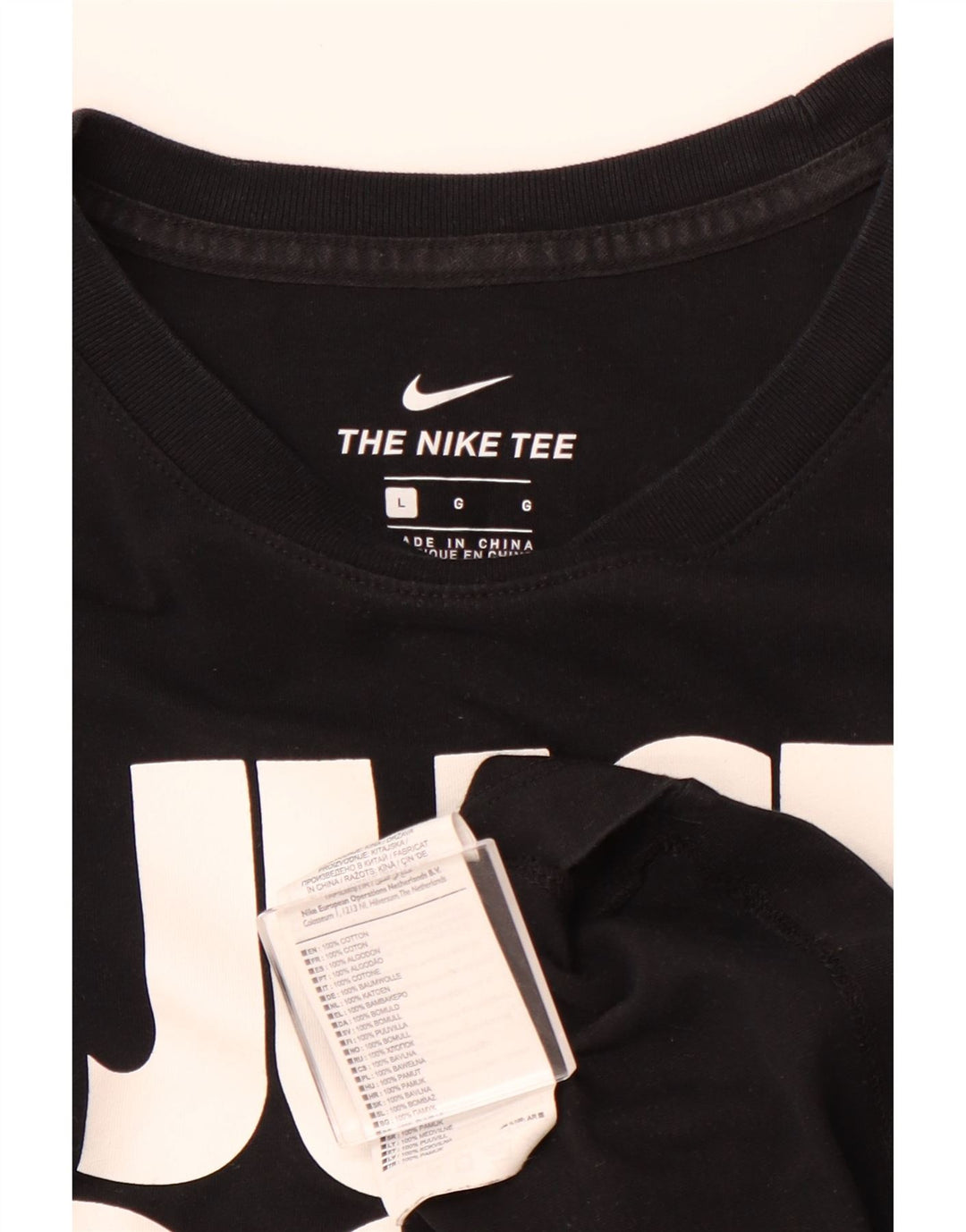 Męski T-shirt z grafiką NIKE, duży, czarny, bawełniany
