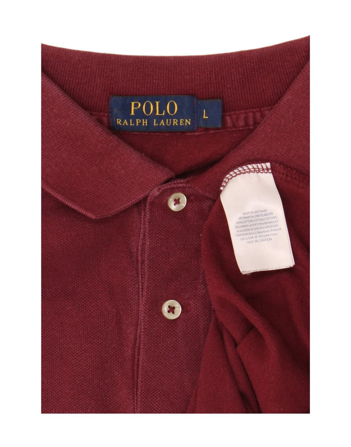 Koszula męska Polo Ralph Lauren, duża, bordowa, bawełniana