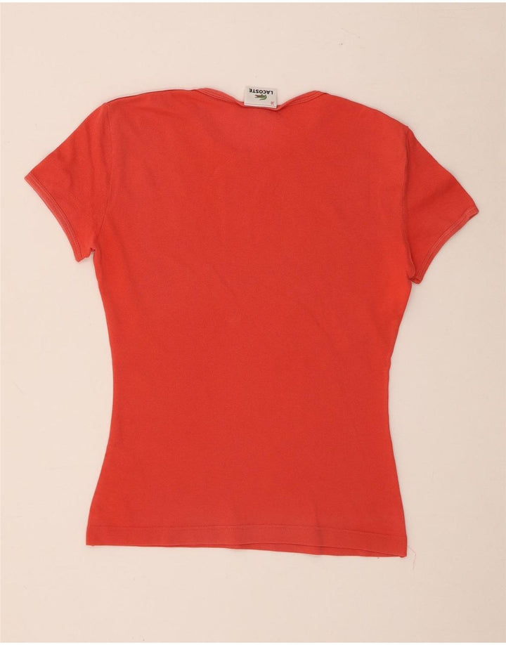 T-shirt damski Lacoste, rozmiar 38, średnia pomarańczowa bawełna