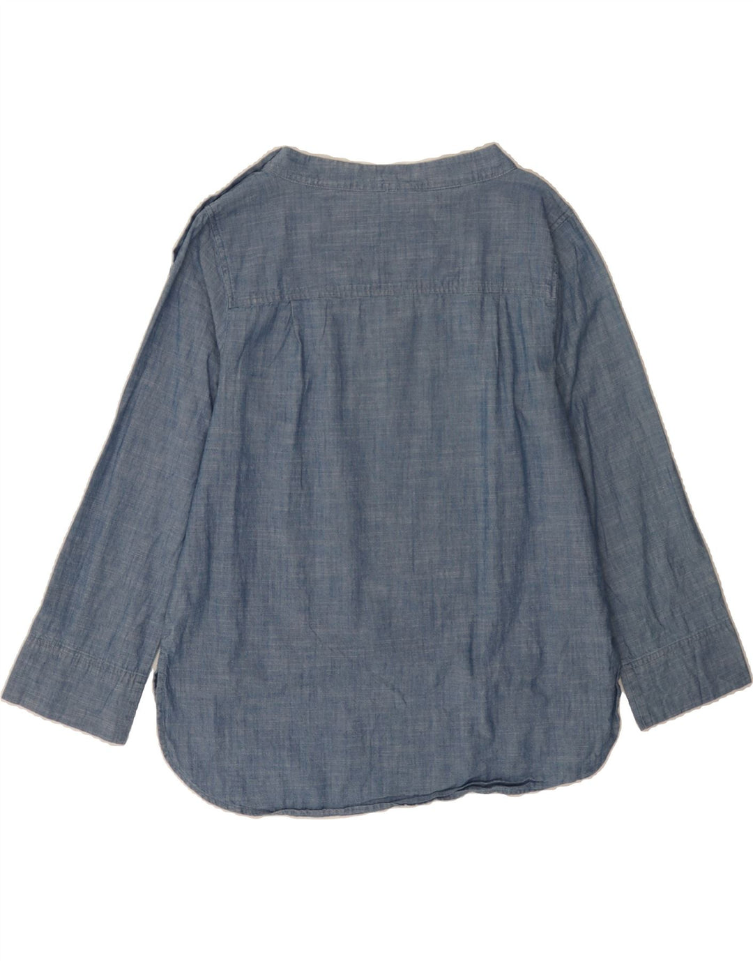 J. CREW Womens Long Sleeve Blouse Top US 10 Large Blue Cotton Vintage J. Crew and Second-Hand J. Crew from Messina Hembry 