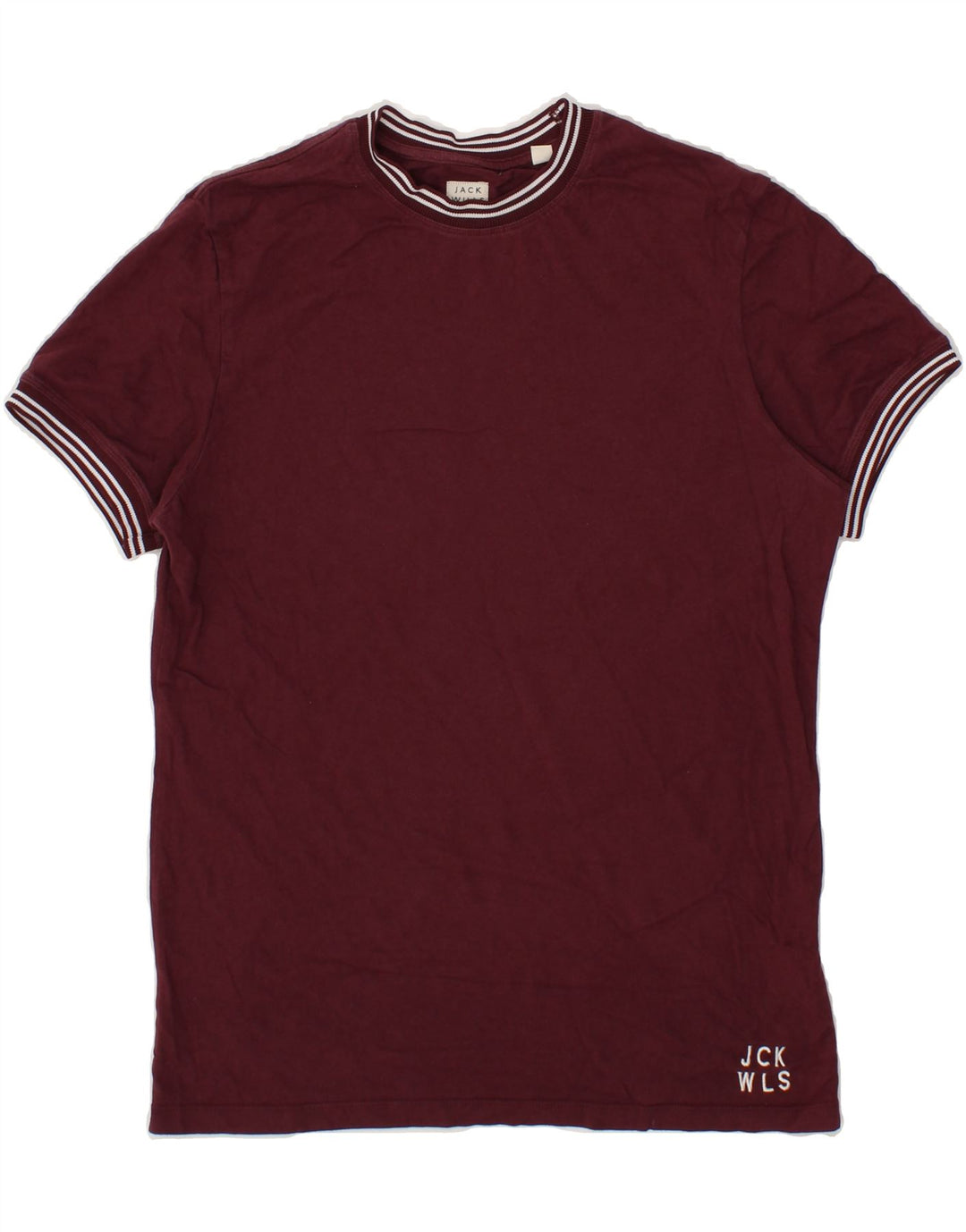 JACK WILLS Mens T-Shirt Top Small Maroon Cotton Vintage Jack Wills and Second-Hand Jack Wills from Messina Hembry 
