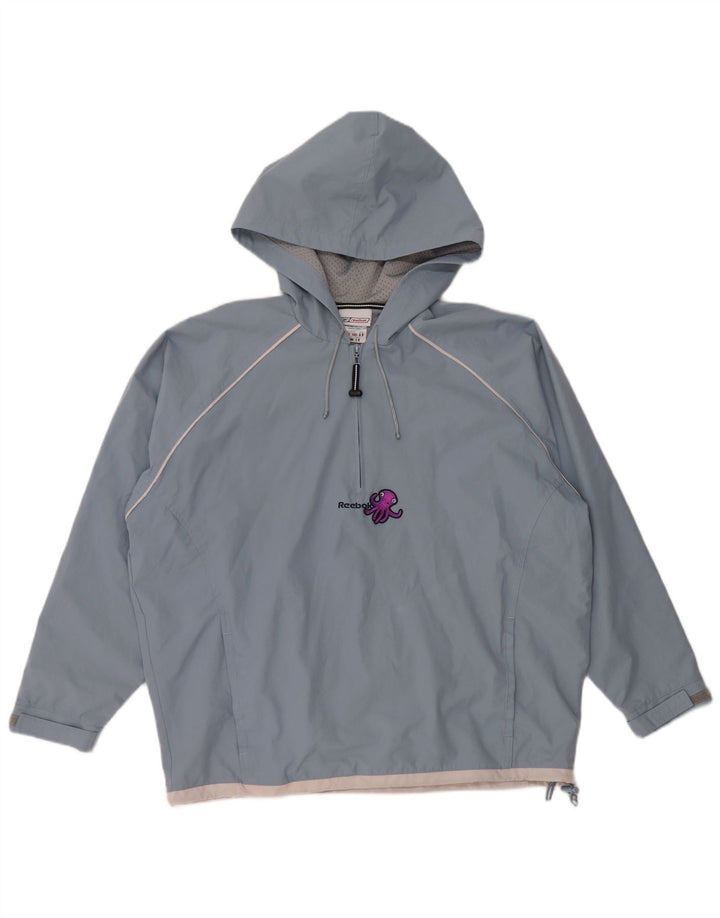 Damska kurtka przeciwdeszczowa REEBOK Oversize z kapturem UK 16, duża niebieska