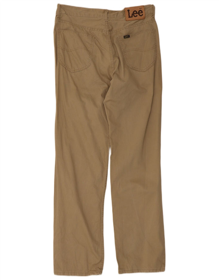 Męskie spodnie casual Lee W34 L32 beżowa bawełna