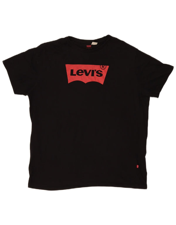 Męska koszulka z grafiką Levi's Top XL, czarna bawełna