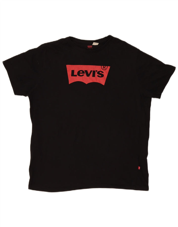 Męska koszulka z grafiką Levi's Top XL, czarna bawełna