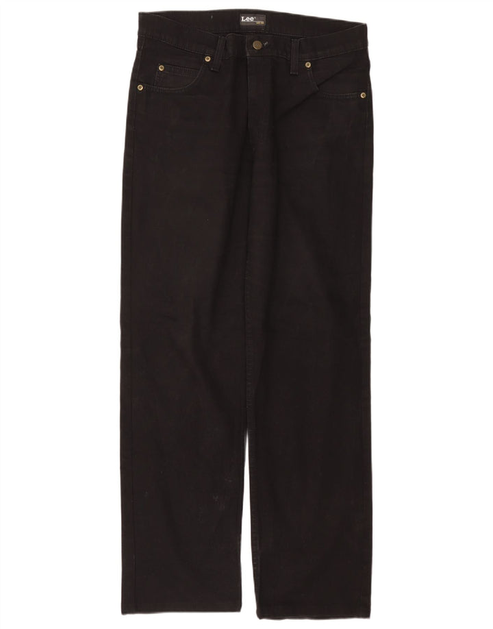 Męskie jeansy Lee Brooklyn Straight W34 L30, czarne, bawełniane