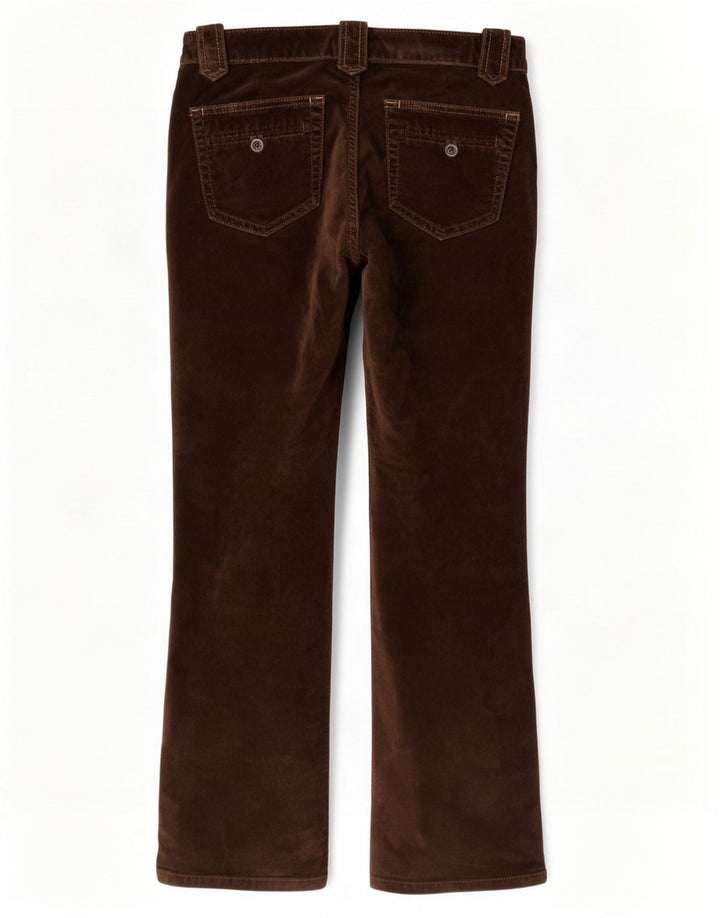 Welurowe spodnie codzienne Gap Stretch Bootcut W30 L30 brązowe