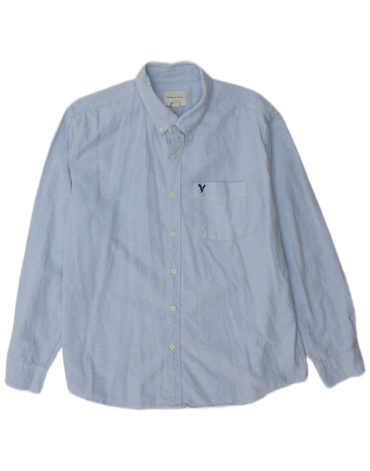 Koszula męska AMERICAN EAGLE o klasycznym kroju, duża, niebieska, bawełniana