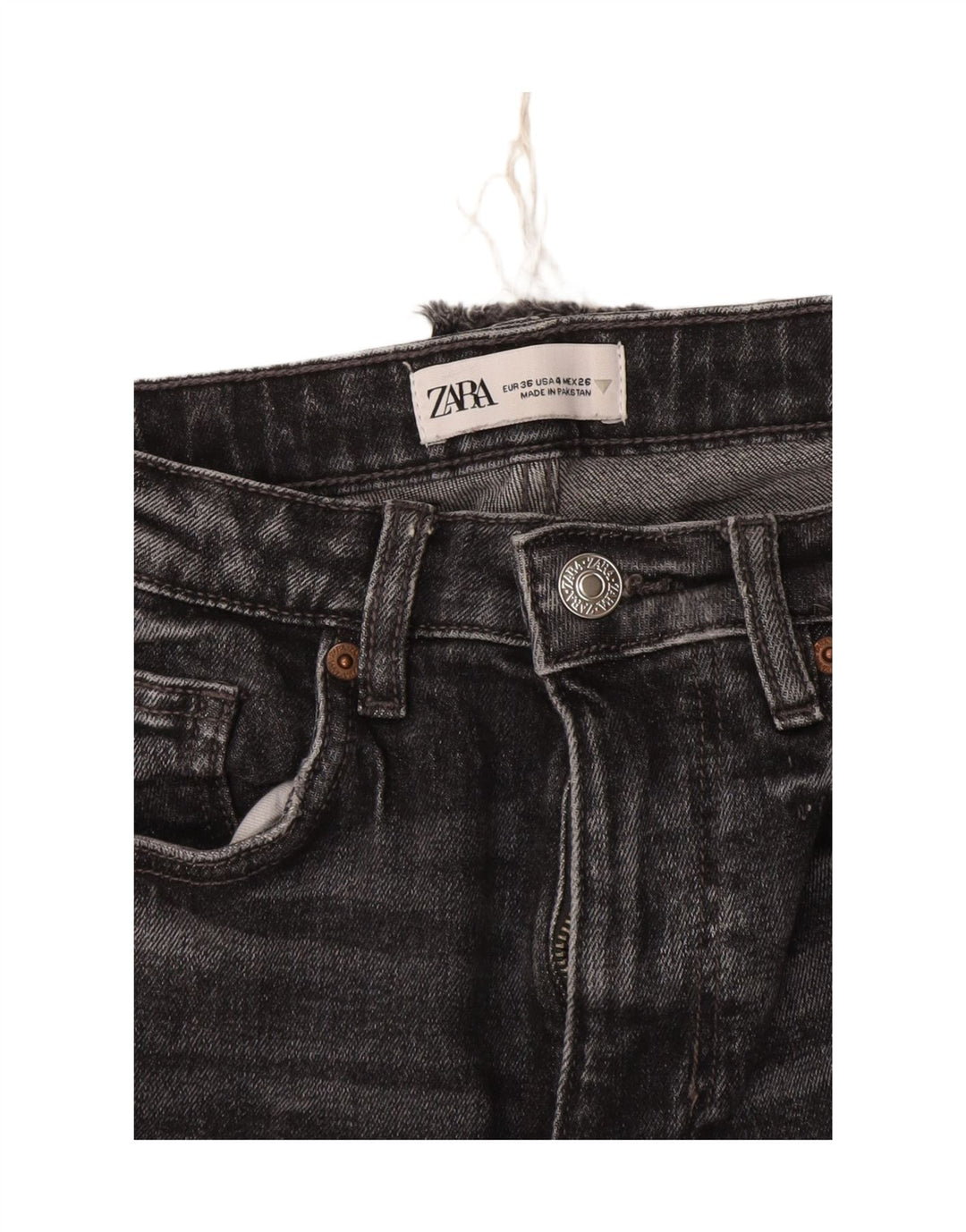 Krótkie jeansy damskie Zara EU 36 XS W28 L25 szare